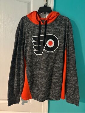 Philadelphia Flyers Fanatics Gray and Orange NHL Pullover Hoodie 2XL